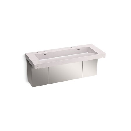 Kohler 60In Wall-Mount Trough Lavatory System In Et Statuario 81032-BSS-KES